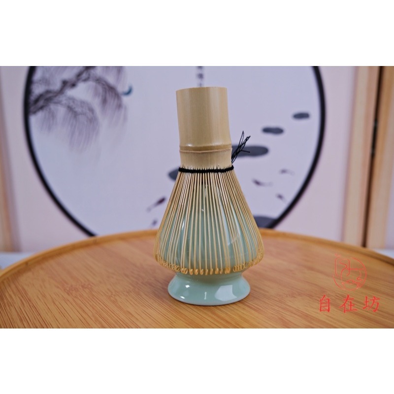 【全館滿599免運】茶筅組【百本立茶筅組─竹/窯變藍/白】陶瓷茶筅 壺蓋承 竹蓋置 壺蓋托 杯蓋架【自在坊茶具】-細節圖11