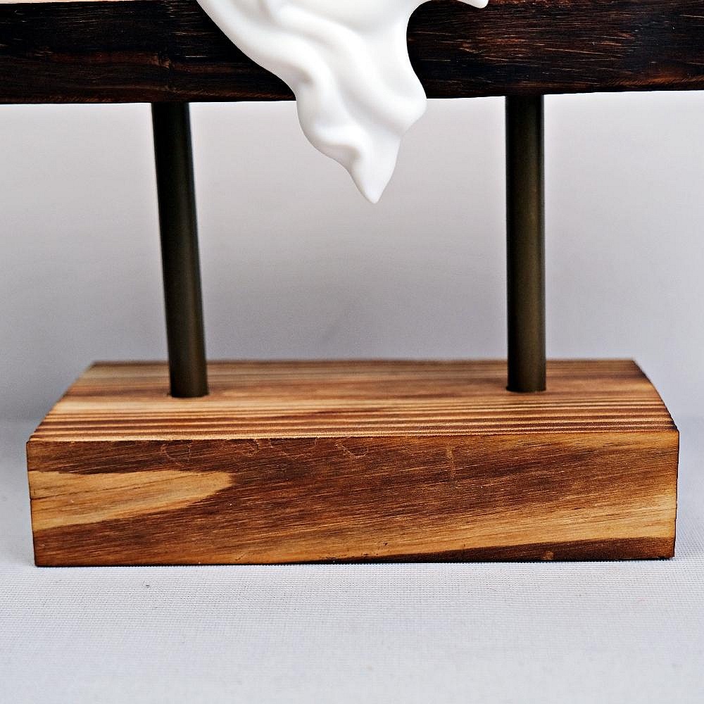 【全館滿599免運】【特價分享】白瓷佛像倒流香 禪意擺件 櫥窗展示 手工創意【自在坊茶具】-細節圖4