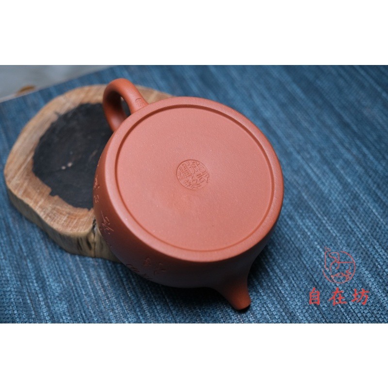 【全館滿599免運】茶壼 紫砂壼【曼生井欄壺-240ml】手作原礦紫朱泥 宜興茶壺 出湯順暢 斷水利落【自在坊茶具】-細節圖9