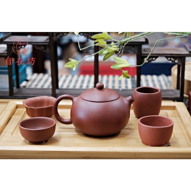 【全館滿599免運】【閆明峰大品西施-330ml】手作原礦紫朱泥 宜興茶壺 出湯順暢 三寸不斷 斷水利落【自在坊茶具】-細節圖2