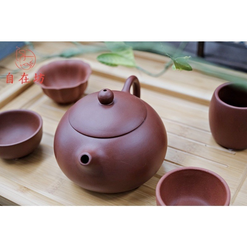 【全館滿599免運】【閆明峰大品西施-330ml】手作原礦紫朱泥 宜興茶壺 出湯順暢 三寸不斷 斷水利落【自在坊茶具】-細節圖3