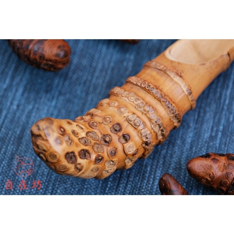 【全館滿599免運】茶鏟 竹根茶器系列 竹根茶鏟(大、中、小) 自然古樸 竹製茶具 竹根雕茶具【自在坊茶具】-細節圖3