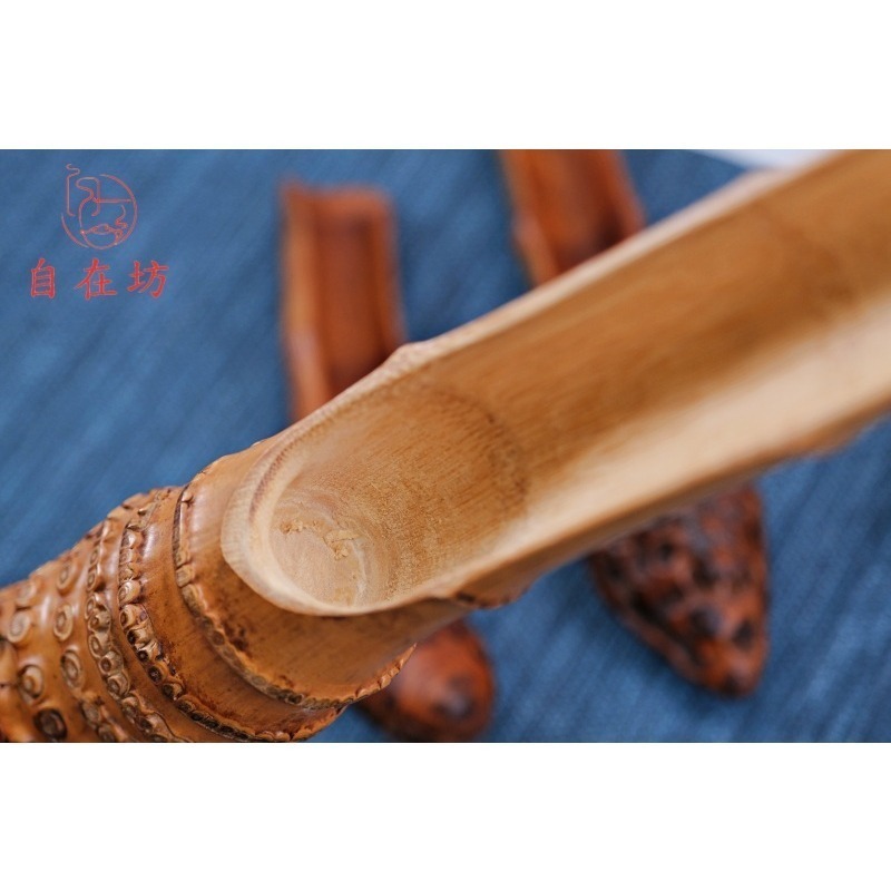 【全館滿599免運】茶鏟 竹根茶器系列 竹根茶鏟(大、中、小) 自然古樸 竹製茶具 竹根雕茶具【自在坊茶具】-細節圖4
