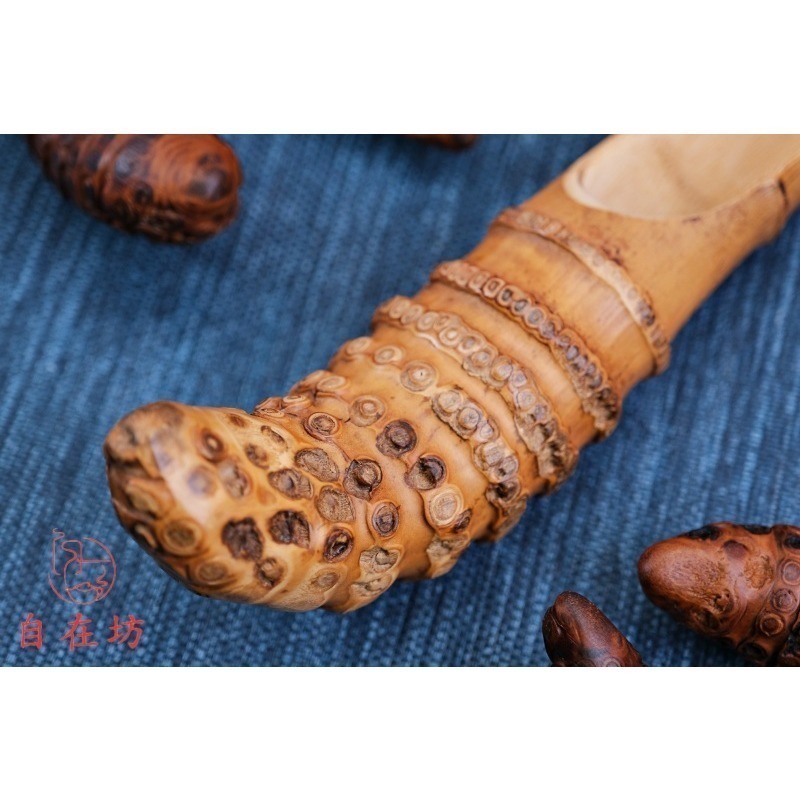 【全館滿599免運】茶鏟 竹根茶器系列 竹根茶鏟(大、中、小) 自然古樸 竹製茶具 竹根雕茶具【自在坊茶具】-細節圖3