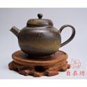 【全館滿599免運】精品手工柴燒茶壺【圓珠壺-3號】孤品一器一拍 功夫茶具 柴燒粗陶茶壺 個人壺【自在坊茶具】-規格圖11