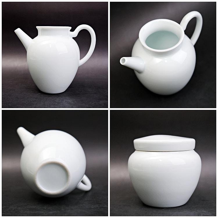 【全館滿599免運】【特價分享】景德鎮特級影青白瓷 巨輪珠壺9件整套陶瓷茶具 精細手工藝製作【自在坊茶具】-細節圖7