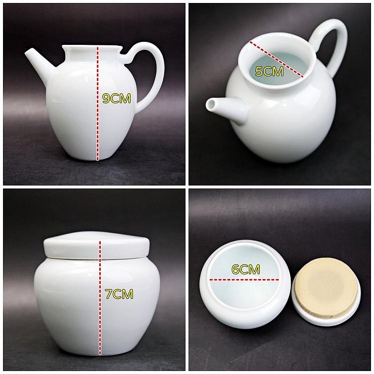 【全館滿599免運】【特價分享】景德鎮特級影青白瓷 巨輪珠壺9件整套陶瓷茶具 精細手工藝製作【自在坊茶具】-細節圖9