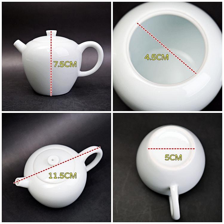 【全館滿599免運】【特價分享】景德鎮特級影青白瓷 巨輪珠壺9件整套陶瓷茶具 精細手工藝製作【自在坊茶具】-細節圖10