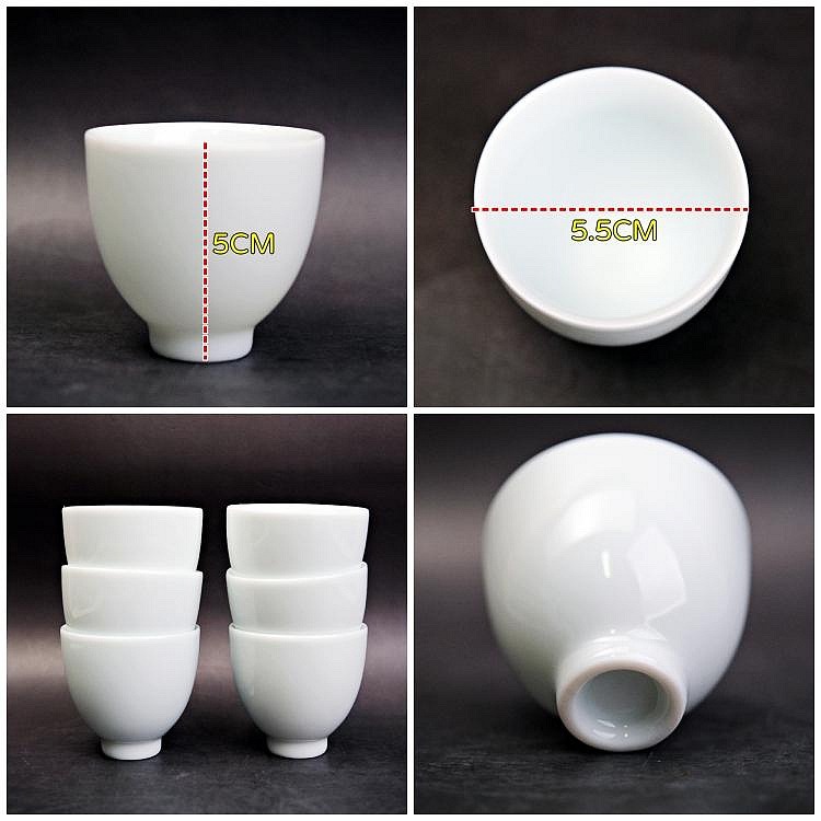 【全館滿599免運】【特價分享】景德鎮特級影青白瓷 巨輪珠壺9件整套陶瓷茶具 精細手工藝製作【自在坊茶具】-細節圖11