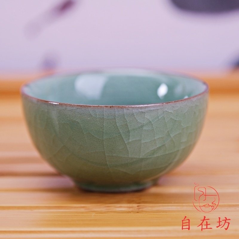 【全館滿599免運】【父親節禮品特賣】精品青瓷茶具【龍泉青瓷12件禮盒組】1壺1海1漏8杯 精緻茶具禮盒【自在坊茶具】-細節圖8