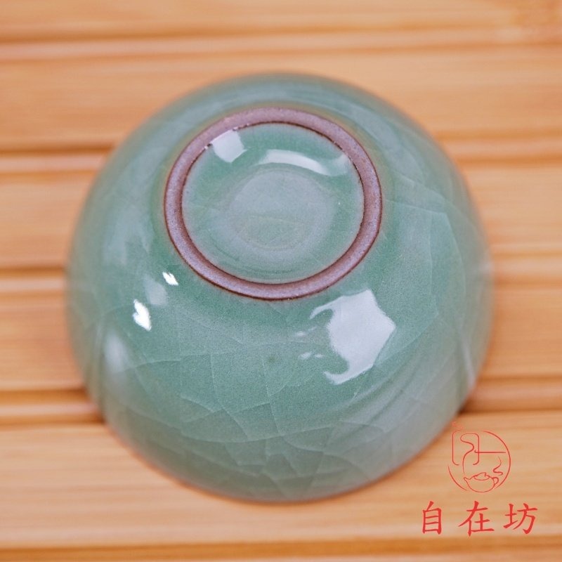 【全館滿599免運】【父親節禮品特賣】精品青瓷茶具【龍泉青瓷12件禮盒組】1壺1海1漏8杯 精緻茶具禮盒【自在坊茶具】-細節圖9