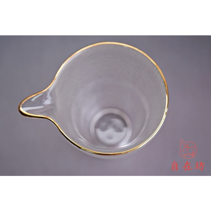 【全館滿599免運】茶海【金線錘目紋茶海─磨砂150ml】公道杯 分茶器 錘目紋 玻璃茶海 錘目紋茶海【自在坊茶具】-細節圖5