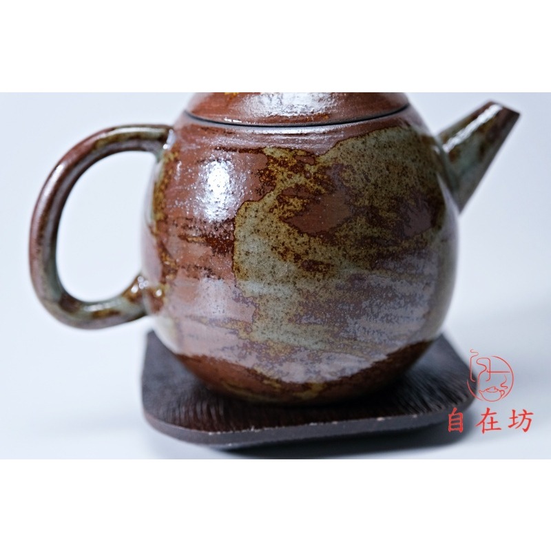 【全館滿599免運】日式仿柴燒龍蛋壺200ml 泡茶壺 龍蛋壺 茶壺 手工粗陶 柴燒壺【自在坊茶具】-細節圖6