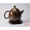 【全館滿599免運】日式仿柴燒龍蛋壺200ml 泡茶壺 龍蛋壺 茶壺 手工粗陶 柴燒壺【自在坊茶具】-規格圖11