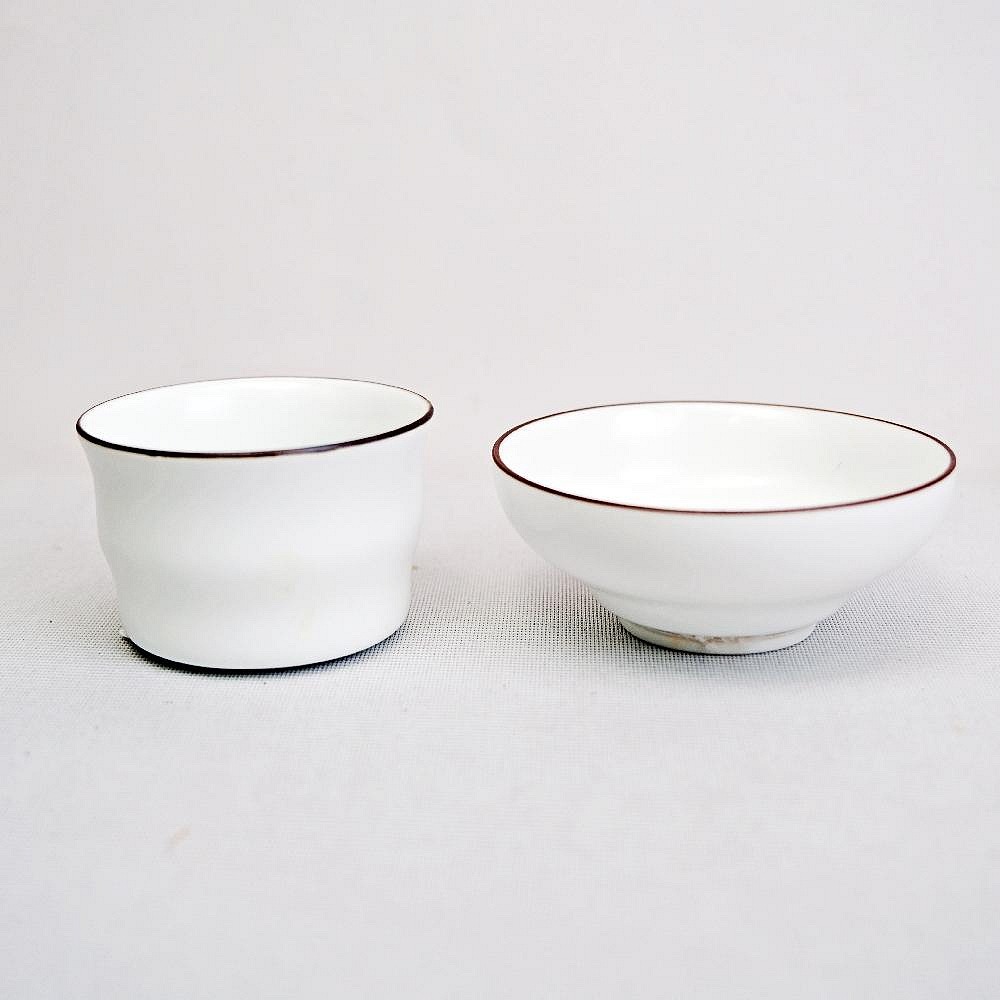 【全館滿599免運】精品陶瓷 脂白描金手繪茶漏 茶濾 功夫茶具 質樸簡約 功夫茶具 靜 悟 禪 道【自在坊茶具】-細節圖3