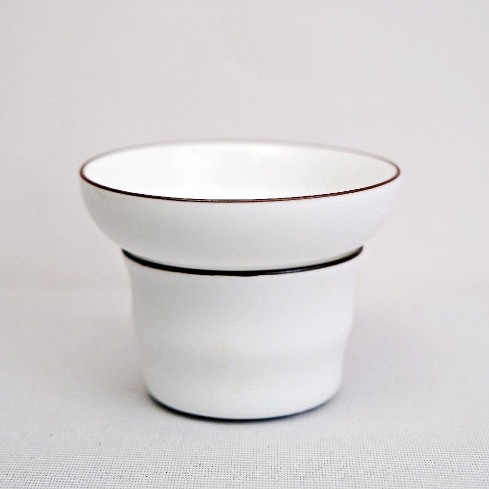 【全館滿599免運】精品陶瓷 脂白描金手繪茶漏 茶濾 功夫茶具 質樸簡約 功夫茶具 靜 悟 禪 道【自在坊茶具】-細節圖4