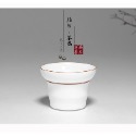 【全館滿599免運】精品陶瓷 脂白描金手繪茶漏 茶濾 功夫茶具 質樸簡約 功夫茶具 靜 悟 禪 道【自在坊茶具】-規格圖8