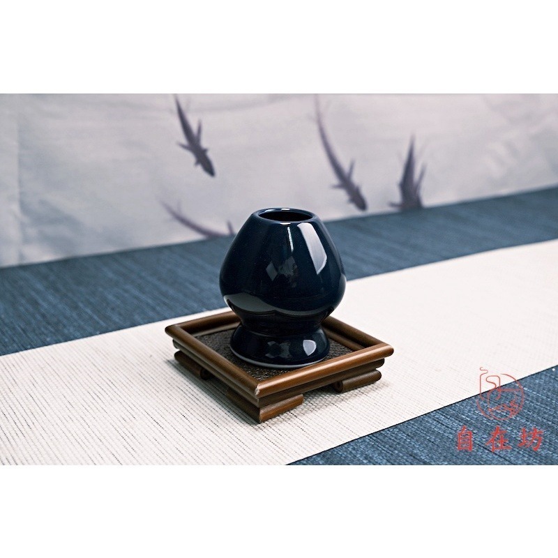 【全館滿599免運】壺蓋承 竹蓋置 壺蓋托 杯蓋架 陶瓷茶筅底座【自在坊茶具】-細節圖4