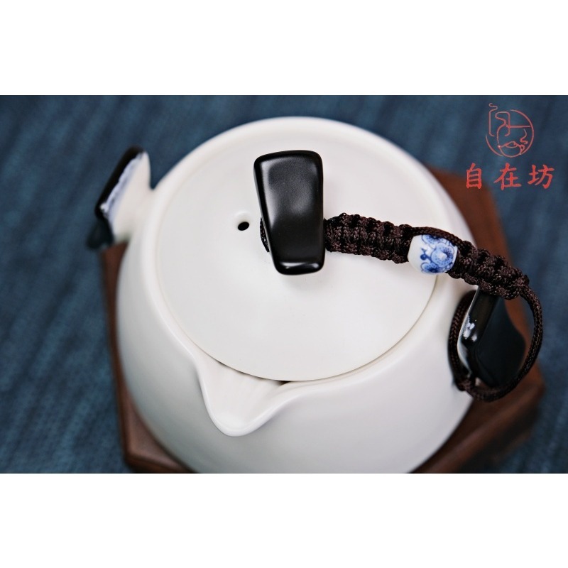 【全館滿599免運】快客杯 定窯快客杯─1壺3杯(黑/白) 便攜式茶具 隨身茶具 旅行茶具 泡茶組【自在坊茶具】-細節圖5