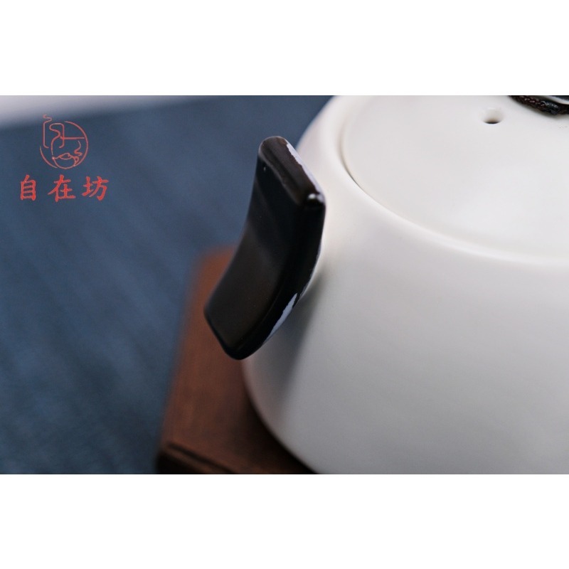 【全館滿599免運】快客杯 定窯快客杯─1壺3杯(黑/白) 便攜式茶具 隨身茶具 旅行茶具 泡茶組【自在坊茶具】-細節圖6
