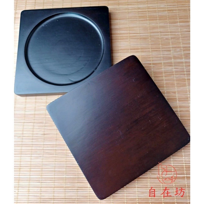 【全館滿599免運】實木製壺墊 黑檀花梨木壺墊展示架 茶杯墊 茶壺墊 茶具 茶道用具 12*12【自在坊茶具】-細節圖3