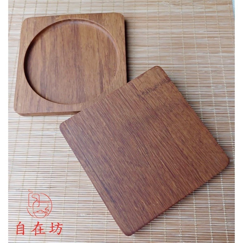 【全館滿599免運】實木製壺墊 黑檀花梨木壺墊展示架 茶杯墊 茶壺墊 茶具 茶道用具 12*12【自在坊茶具】-細節圖4