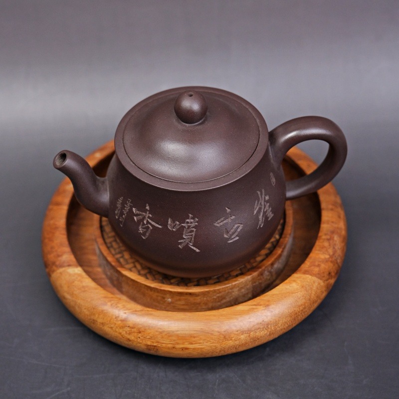 漆芸 黒蝋色手桶水指 寿泉作 供箱 茶道具 B413