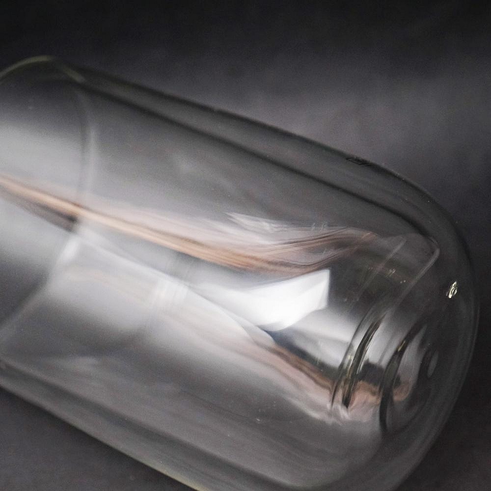 【全館滿599免運】茶海 分茶器 雙層玻璃直筒茶海(竹蓋款) 內為真空隔熱 不燙手 耐熱玻璃公道杯【自在坊茶具】-細節圖4