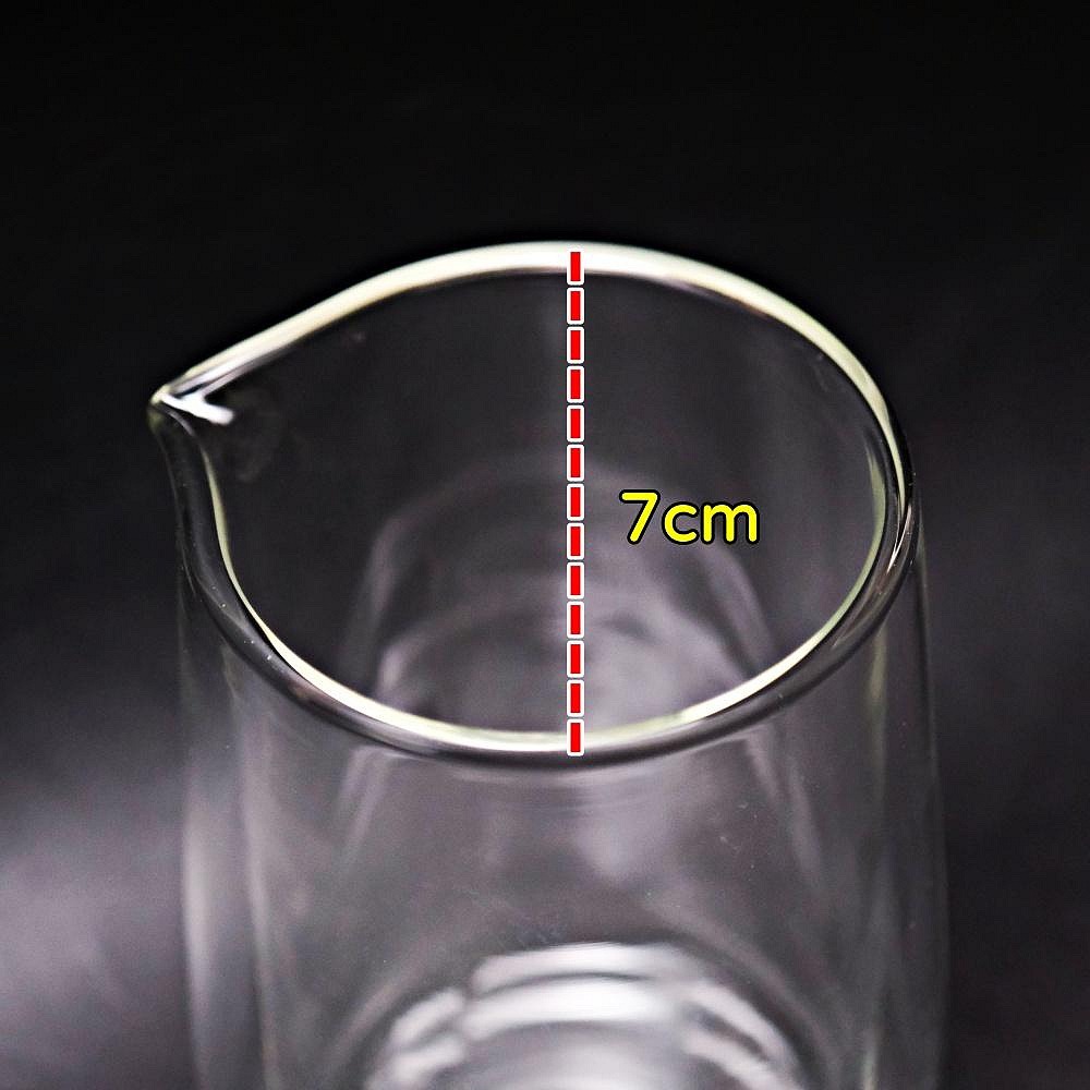 【全館滿599免運】茶海 分茶器 雙層玻璃直筒茶海(竹蓋款) 內為真空隔熱 不燙手 耐熱玻璃公道杯【自在坊茶具】-細節圖6