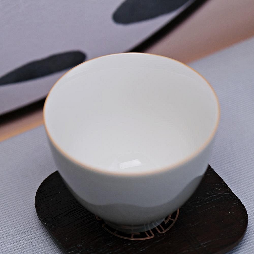 【全館滿599免運】茶杯 主人杯 品茗杯 冰灰釉主人杯-川拙款 粗陶品茗杯 細緻手作 陶瓷茶杯 冰灰釉【自在坊茶具】-細節圖4