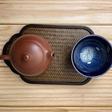 【全館滿599免運】茶盤 托盤 竹編托盤 編織席面重竹乾泡茶盤 復古竹編 手工編織 攜帶式【自在坊茶具】-細節圖8