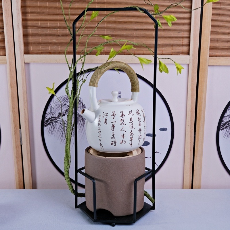 【全館滿599免運】老岩泥 / 白泥直身炭爐 炭爐 白泥炭爐 火爐 煮茶爐 燒水碳爐 功夫茶爐【自在坊茶具】-細節圖2