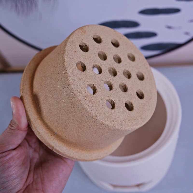 【全館滿599免運】老岩泥 / 白泥直身炭爐 炭爐 白泥炭爐 火爐 煮茶爐 燒水碳爐 功夫茶爐【自在坊茶具】-細節圖5