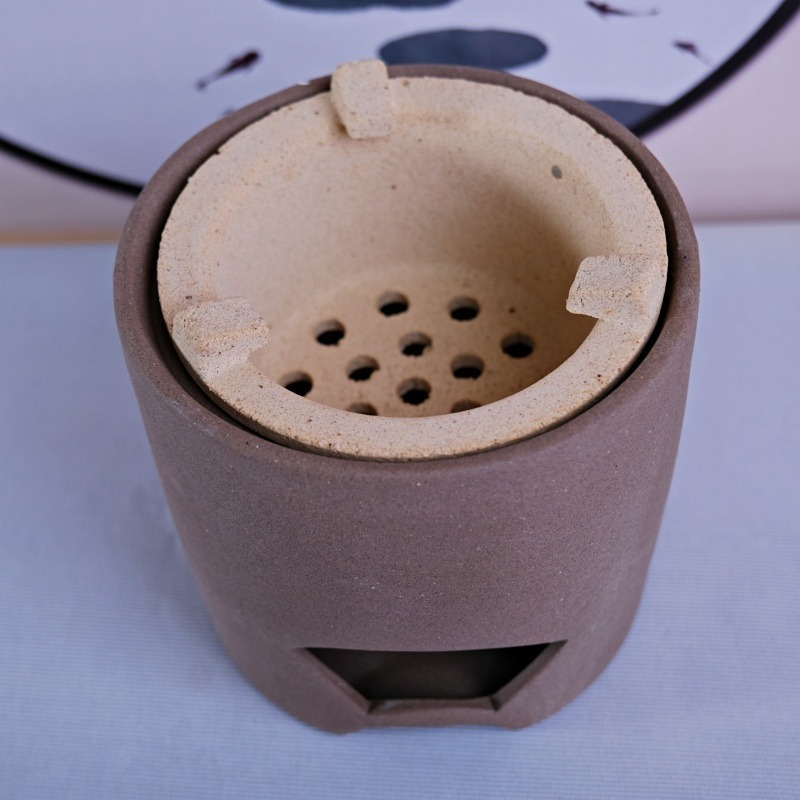 【全館滿599免運】老岩泥 / 白泥直身炭爐 炭爐 白泥炭爐 火爐 煮茶爐 燒水碳爐 功夫茶爐【自在坊茶具】-細節圖9