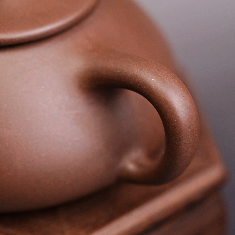 【全館滿599免運】茶壺 紫砂壺 灌模壼【灌模石瓢壺-紫泥/紅泥200ml】出湯順暢 出水俐落 非手工【自在坊茶具】-細節圖5