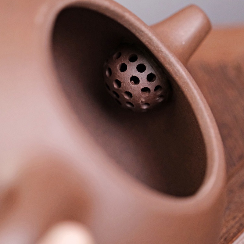 【全館滿599免運】茶壺 紫砂壺 灌模壼【灌模石瓢壺-紫泥/紅泥200ml】出湯順暢 出水俐落 非手工【自在坊茶具】-細節圖6