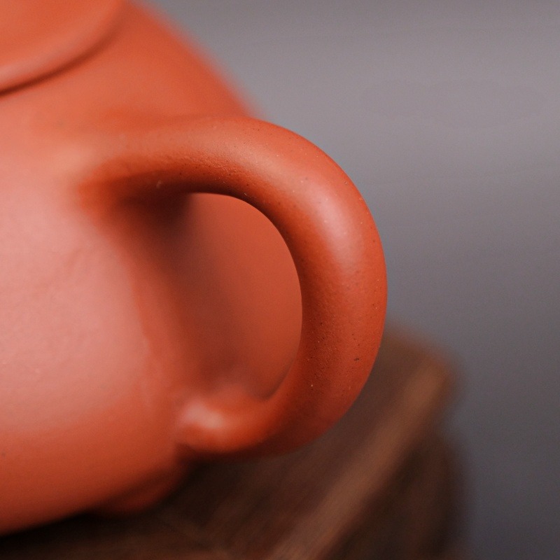 【全館滿599免運】茶壺 紫砂壺 灌模壼【灌模石瓢壺-紫泥/紅泥200ml】出湯順暢 出水俐落 非手工【自在坊茶具】-細節圖10