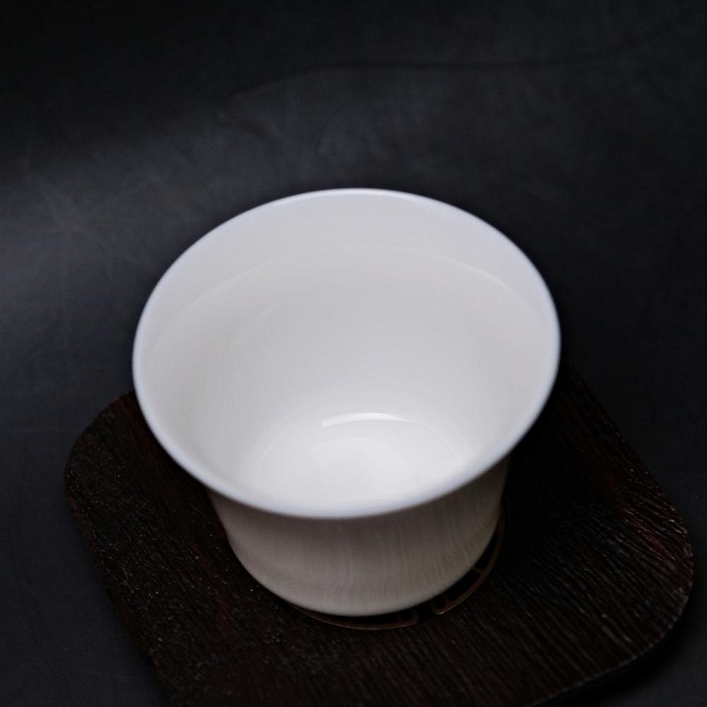 【全館滿599免運】茶杯 品茗杯 手工茶杯 玉瓷杯 精品脂玉瓷普提茶杯60ML 白瓷手工茶杯【自在坊茶具】-細節圖2