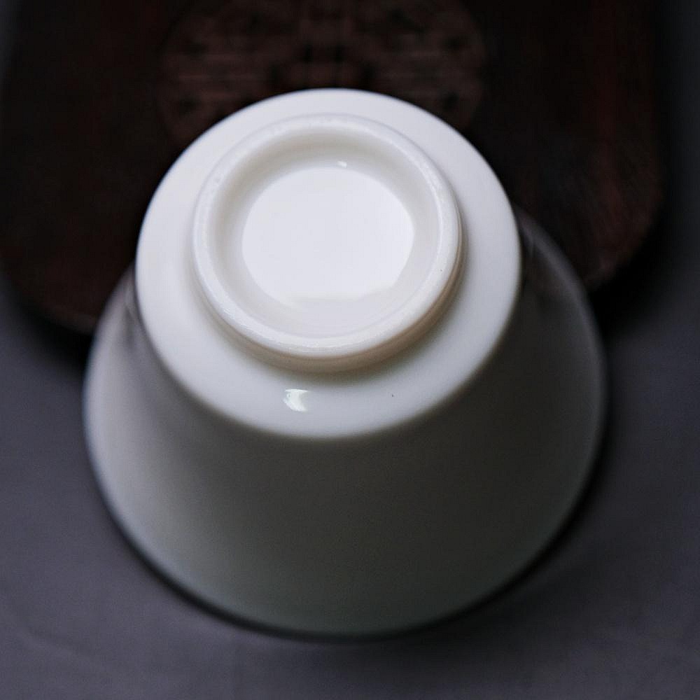 【全館滿599免運】茶杯 品茗杯 手工茶杯 玉瓷杯 精品脂玉瓷普提茶杯60ML 白瓷手工茶杯【自在坊茶具】-細節圖4
