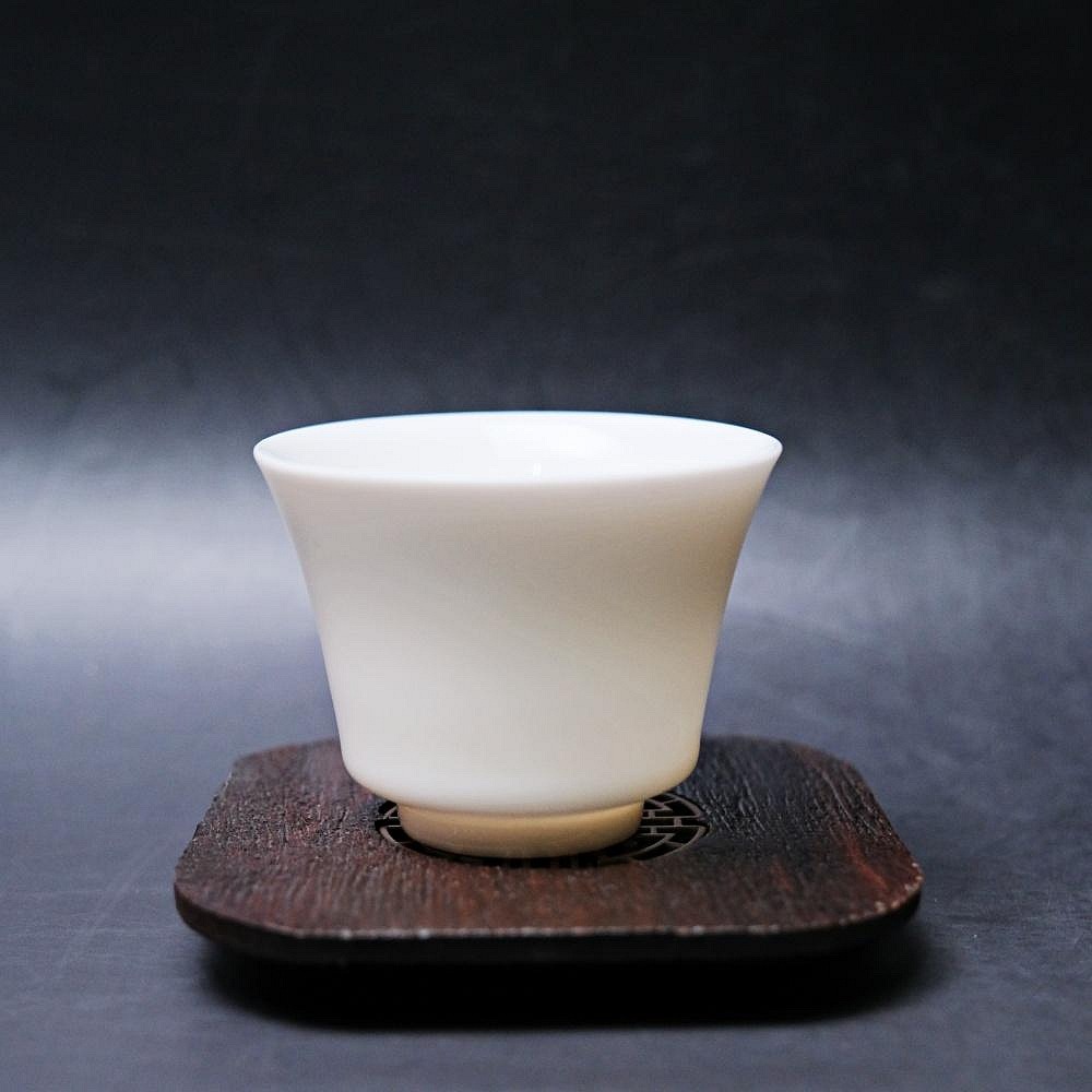 【全館滿599免運】茶杯 品茗杯 手工茶杯 玉瓷杯 精品脂玉瓷普提茶杯60ML 白瓷手工茶杯【自在坊茶具】-規格圖6