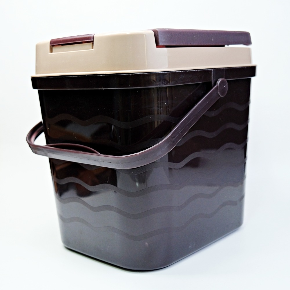 【全館滿599免運】茶桶  茶渣桶 接水桶 一鍵掀蓋式 7L 廢茶水桶 PP材質 輕巧可提易帶 現貨深色【自在坊茶具】-細節圖2