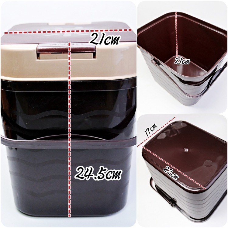 【全館滿599免運】茶桶  茶渣桶 接水桶 一鍵掀蓋式 7L 廢茶水桶 PP材質 輕巧可提易帶 現貨深色【自在坊茶具】-細節圖11