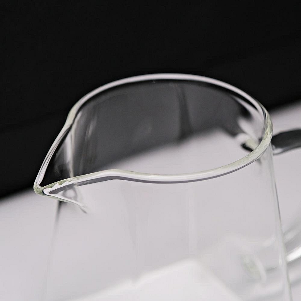 【全館滿599免運】茶海 玻璃茶海 公道杯 天圓地方茶海 原創手工 300ml  500ML 加厚耐熱【自在坊茶具】-細節圖3