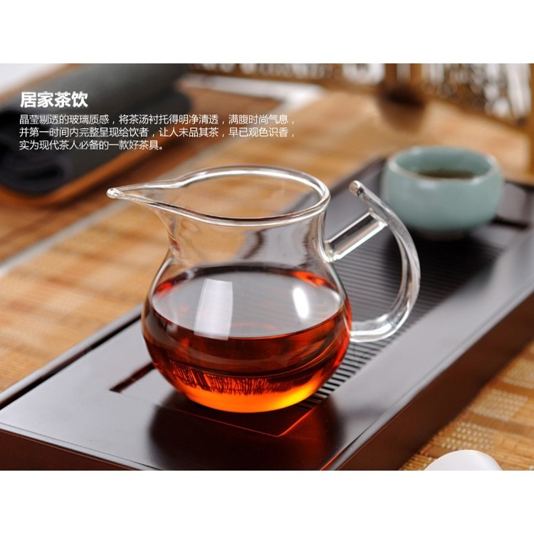 【全館滿599免運】茶海 公道杯 分茶杯 鷹嘴公道杯250ML 純手工 耐高溫 玻璃公道杯 玻璃茶海【自在坊茶具】-細節圖9