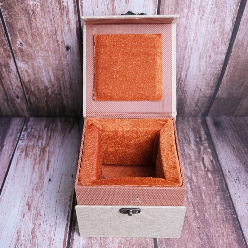 【全館滿599免運】錦盒14*14*11 禮盒 禮品盒  空錦盒 建盞禮品盒 茶壺收納盒 容納單壺【自在坊茶具】-細節圖4