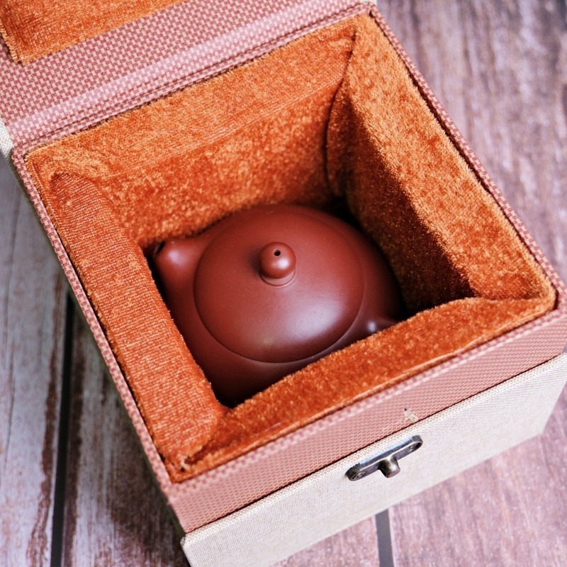 【全館滿599免運】錦盒14*14*11 禮盒 禮品盒  空錦盒 建盞禮品盒 茶壺收納盒 容納單壺【自在坊茶具】-細節圖7
