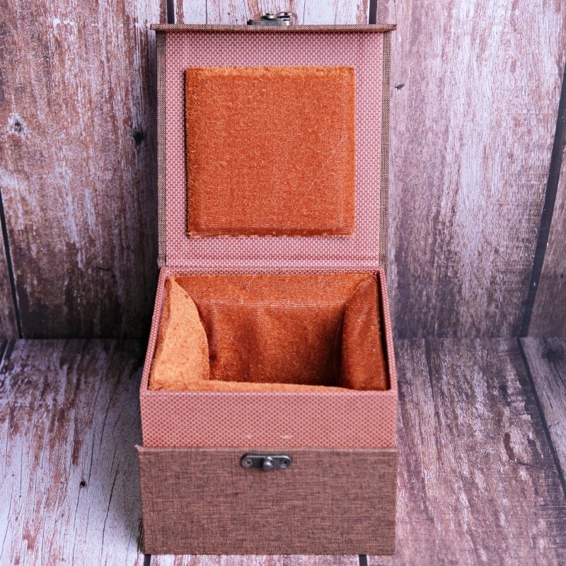 【全館滿599免運】錦盒14*14*11 禮盒 禮品盒  空錦盒 建盞禮品盒 茶壺收納盒 容納單壺【自在坊茶具】-細節圖8