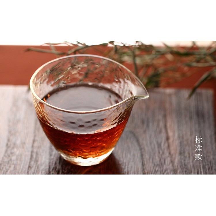 【全館滿599免運】茶海 分茶器 公道杯 日式錘目紋公道杯175ml 玻璃分茶器 大號錘紋茶海【自在坊茶具】-細節圖4