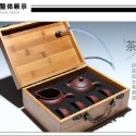 紫泥紫砂竹盒茶具組-西施款