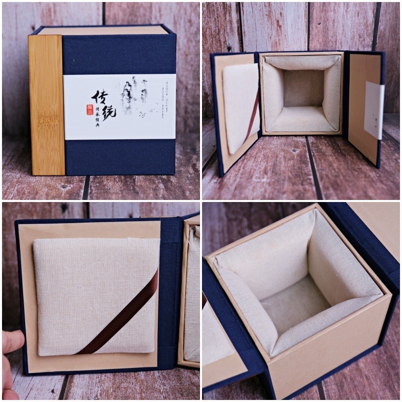 【全館滿599免運】錦盒14*14 禮盒 禮品盒 包裝盒 空錦盒 建盞禮品盒 茶杯茶壺收納盒 容納單壺 【自在坊茶具】-細節圖9